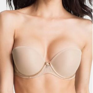 NWOT Chantelle Spacer wireless bra with optional straps in camel/nude size 30D